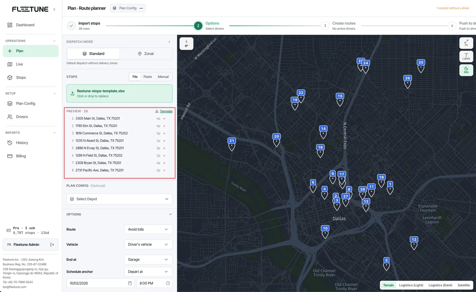 Run a Standard Dispatch — screenshot 1